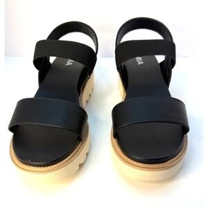 MIA Women's Jene Platform Round Toe Sandals Black Size 9M NWT/BOX